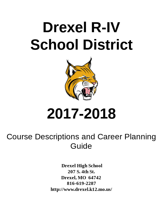 drexel r iv school district course description guide 2017 2018