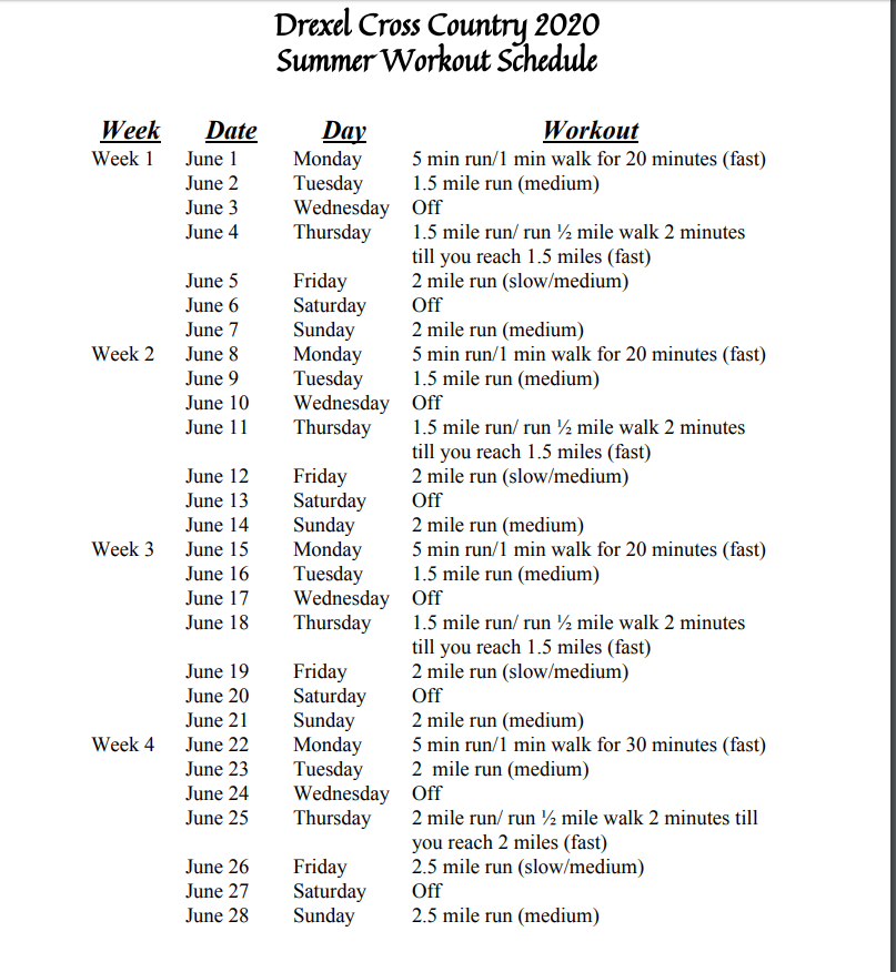 drexel-r-iv-school-district-cross-country-summer-workout